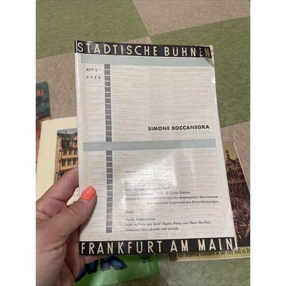 1960s Frankfurt am Main Germany Vtg Travel Booklet Tourist Guide Zoo Map Goethe - Picture 8 of 8